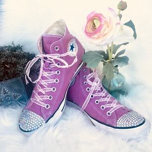 Custom Converse with Sparkle Gems